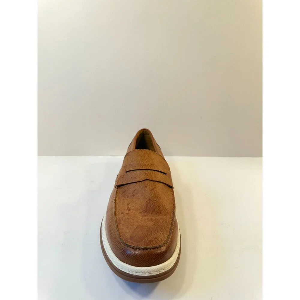 Vance Mens Brantley Penny Loafer Slip-on Perforated Pattern Round-Toe 10.5